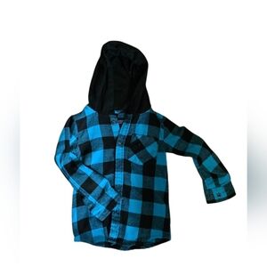 Architect Kids Blue and Black Checkered Hoodie Sz 4